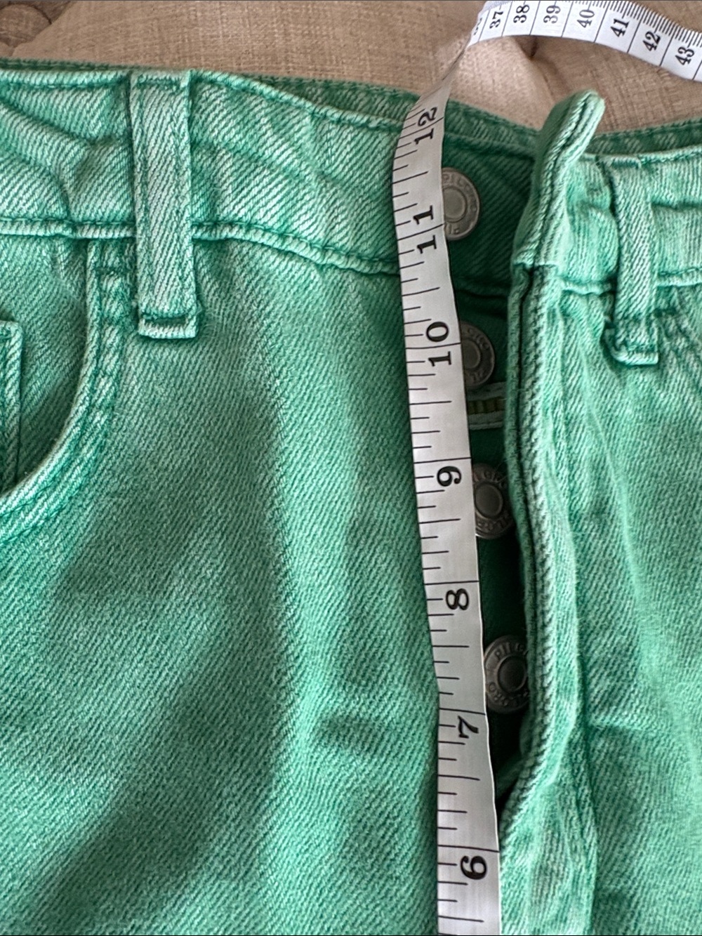 Pilcro Green High-Rise Button-Fly Jeans - Picture 6 of 8